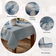 thumbnail image 5 of Blue White Daisy Table Cloth Waterproof Tablecloths, Vintage Elegant Butterfly Flowers Tablecloth Dining Table Cover for Kitchen Party Tabletop Outdoor, Square Tablecloth 54x54 Inch, 5 of 9