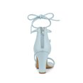 thumbnail image 2 of BLISSFUL STEP Women's Sandals Block Heels Open Toe Strappy Lace up Sandals, 2 of 6