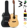 Donner Acoustic Guitar Kit for Beginner, 41'' Cutaway Right Hand Natural, DAG-1C