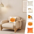 thumbnail image 1 of Fiudx Funda de Almohada Bordada con Calabaza, Cojín Decorativo de Halloween, Cojín Decorativo de Acción de Gracias, Decoración Acogedora para El Hogar, Tela Suave y Transpirable, Tamaño 45 X 45 Cm, E, 1 of 7
