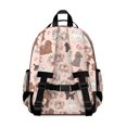 thumbnail image 3 of Poodle and Flowers Pink Pattern Backpack for School, Cute School Bag with Adjustable Shoulder Straps and Padded Back, 15.25"x11.5"x5.25", 3 of 5