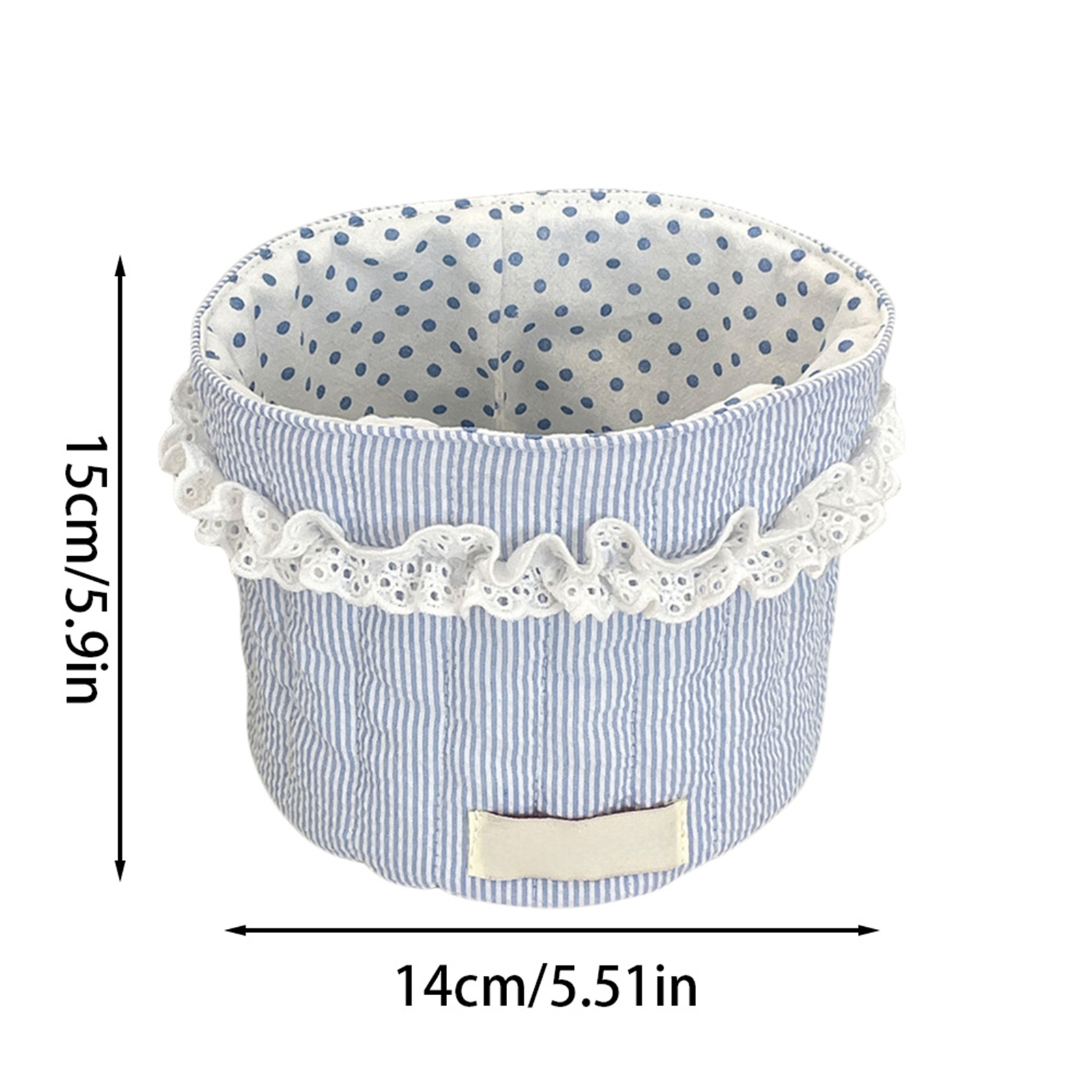 Cute Quilted Makeup Storage Weaving Basket, Home Organizers, Multifunctional Large Capacity Storage Basket, Desktop Storage Organizer for Home Office, Toiletries Basket,5PCS