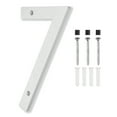 thumbnail image 1 of 8 Inch House Numbers, House Address Numbers Sign Large Floating House Numbers Modern House Numbers with Screws for Outside Door Wall Street, Silver, 7, 1 of 6