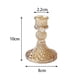 thumbnail image 2 of Candelabro de vidrio cónico - Candelabros de mesa para decoración de bodas, decoración de mesa de centro, candelabro, candelero, champán dorado, 3 piezas, 10 * 8 cm, 2 of 5