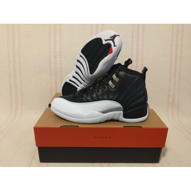 Ni - ke Ni - ke Air Jordan Retro 12 Playoffs Black White AJXII CT8013 006 Men's Size Shoe 9