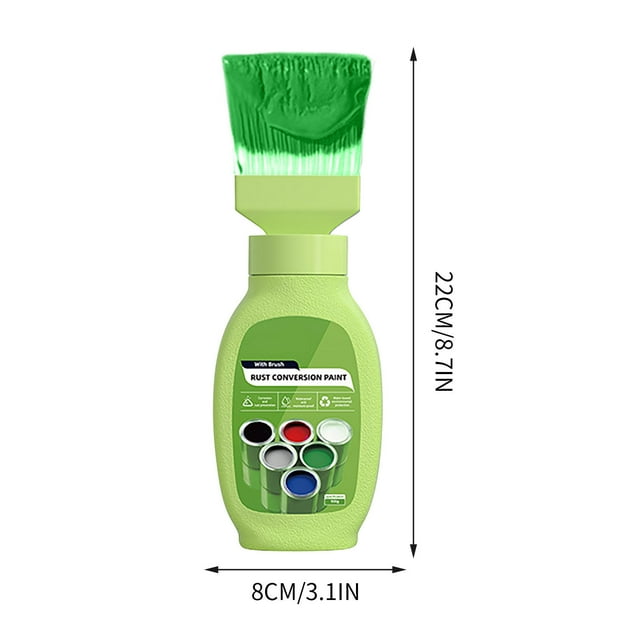 Btomtd Peinture de Conversion Antirouille Résistante aux Intempéries pour Métal à Base d'Eau Réduit la Rouille Peinture Métallique Sans Rouille Couleur de Conversion Antirouille Rénovations de Carreaux d'Acier 500g