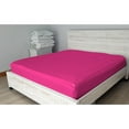 thumbnail image 4 of DNG Creations 5 Piece Zipper Sheet Set - Include (1 Elastic Fitted Sheet , 1 Base Sheet has Zipper, 1 Flat Sheet And 2 Pillowcase) 8 Inch Deep Pocket ( Solid Hot-Pink - Olympic Queen ), 4 of 7