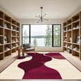 thumbnail image 2 of ODIKA 4'x6' Machine Washable Non-Slip Area Rug, Abstract Burgundy High Traffic Rug, Red, 1078121, 2 of 7
