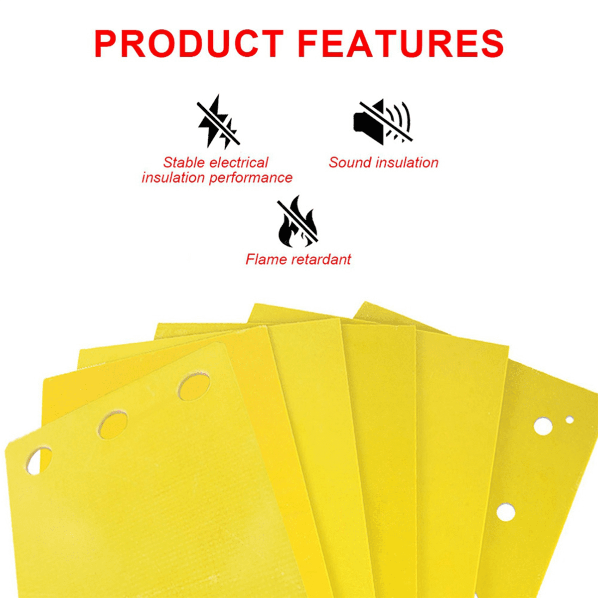 50x 3240 Insulation Epoxy Plate 203x172x0.5mm Insulation High Temperature Resistance Resin Fiberglass Board