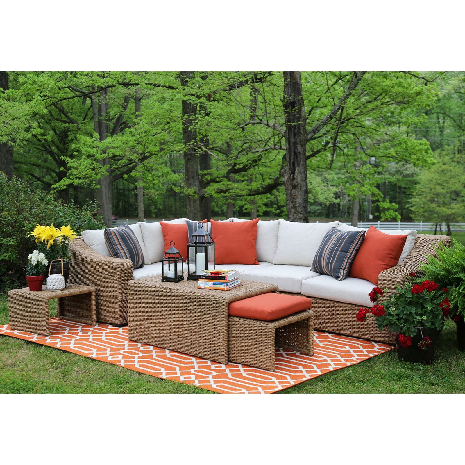 Mainstays Wicker Side Table Brown