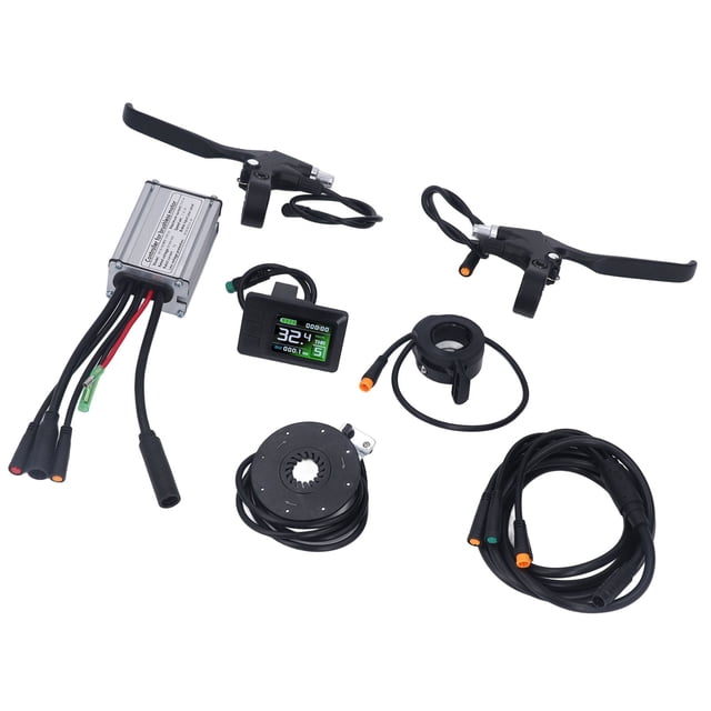 Kit de controlador para bicicleta eléctrica ABS, resistente al agua, Panel LCD7C de 15A, freno de acelerador de pulgar, accesorios de bicicleta para Motor de 250W