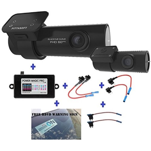 Hdvd Blackvue Dr750s 2ch 64gb Car Black Box Recorder With Power Magic Pro Built In Wi Fi Cloud 1080p Full Hd 60fps G Sensor Gps 64gb Sd Card Fuse Tap Warning Sign Included