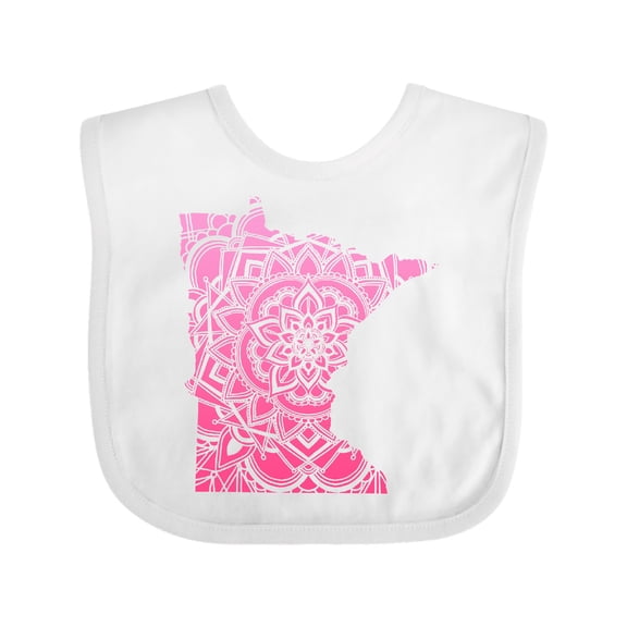 Inktastic Minnesota Silhouette Mandala Boys or Girls Baby Bib
