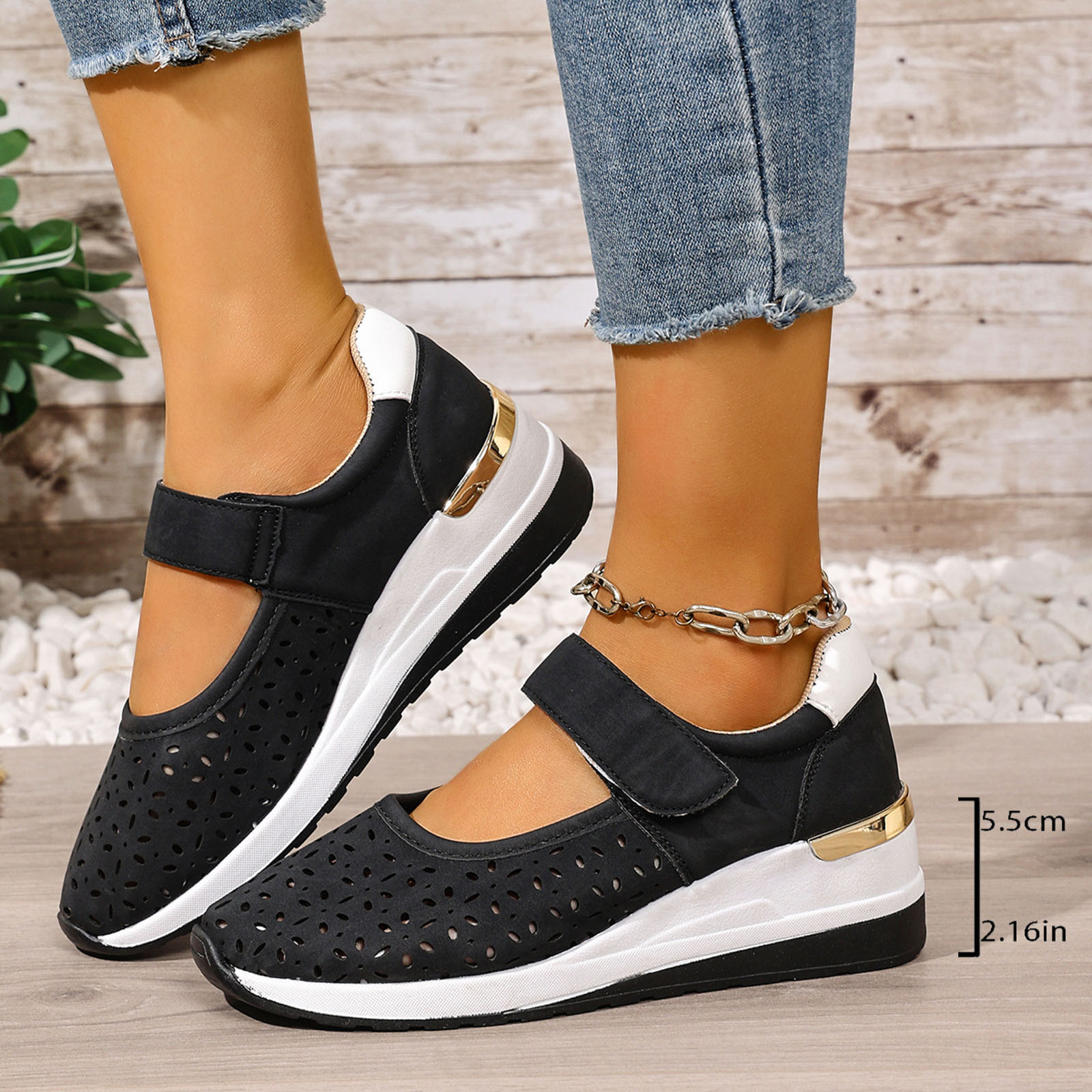 Sandales Orthopédiques Femme été - Talon Compensé, Bout Ouvert, Antidérapantes, Confort Marche Et Plage