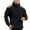 Black, variant on Men's Fleece Jacket with Contrast Panels, Full Zip, Warm and Comfortable for Outdoor Activities, Navy Blue