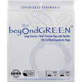 thumbnail image 2 of beyondGREEN Plant-Based Large Take Out / Grocery / Multi-Purpose Bags with Handles – 100 Green Bags - 10" x 20", 2 of 4