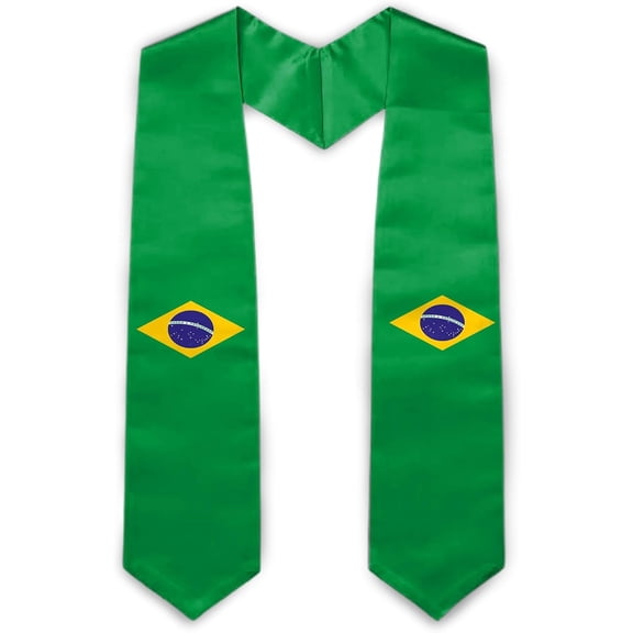 Graduation Stole Class of 2026 Country Flag Graduation Sash Unisex Adult 62" Long