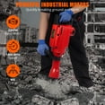 thumbnail image 2 of 2200W Demolition Jack Hammer 1400 BPM Jack Hammer Concrete Breaker Tool Kit, 2pcs Chisels Bit Set W/Case, Noise-Canceling Earplug, Shoulder Strap, 2 of 8