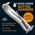 Quick Screw 6 Inch Gutter Hangers 10 Pack Gutter Brackets 6 Inch