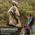 thumbnail image 3 of Lenotos Hooded Rain Poncho for Adult with Pocket, Waterproof Camouflage Poncho, Lightweight Unisex Raincoat Hunting, for Hiking Camping Emergency, 3 of 6