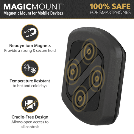 Scosche - MagicMount Cup Holder Mount for Most Cell Phones - Black