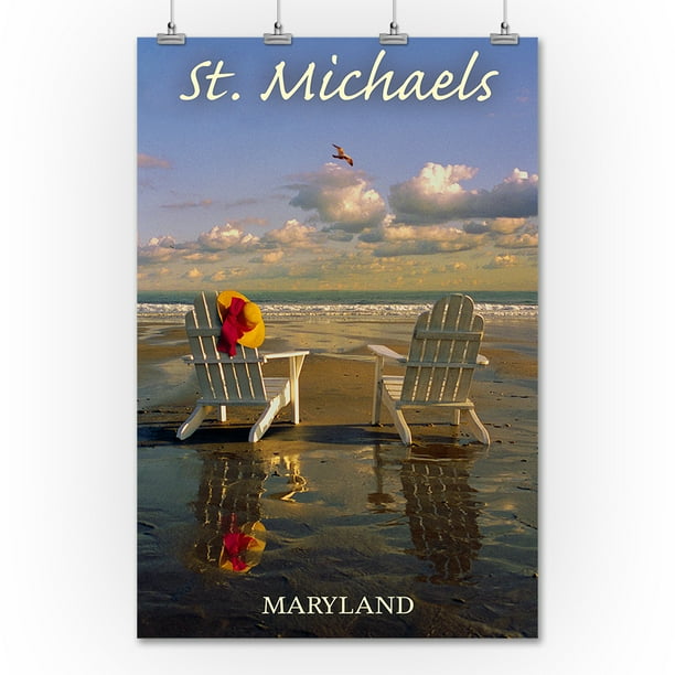St Michaels Maryland Adirondack Chairs On The Beach Lantern St Michaels Maryland Adirondack