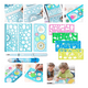 thumbnail image 1 of Juego 9pcs Reglas De Dibujo Multifuncionales Para Estudiante, 1 of 9