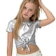 thumbnail image 5 of Niños Disfraces Niños Primavera Verano Color Sólido Carnaval Festa Festival Desempeño Cuello Redondo Camiseta Top para Niño Pequeño, 5 of 6