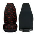 thumbnail image 4 of Uorisanigo Car Seat Covers 2 PCS Premium Blanket Cloth Front Set, Black Red Bat Car Interior Accessories, Soft & Breathable, Premium Non-Slip Seat Covers for Van, SUV, Truck, Pickup, 4 of 7