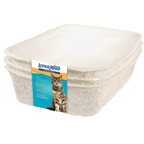 Littermaid Disposable Cat Litter Pan For Cats, Pack of 3