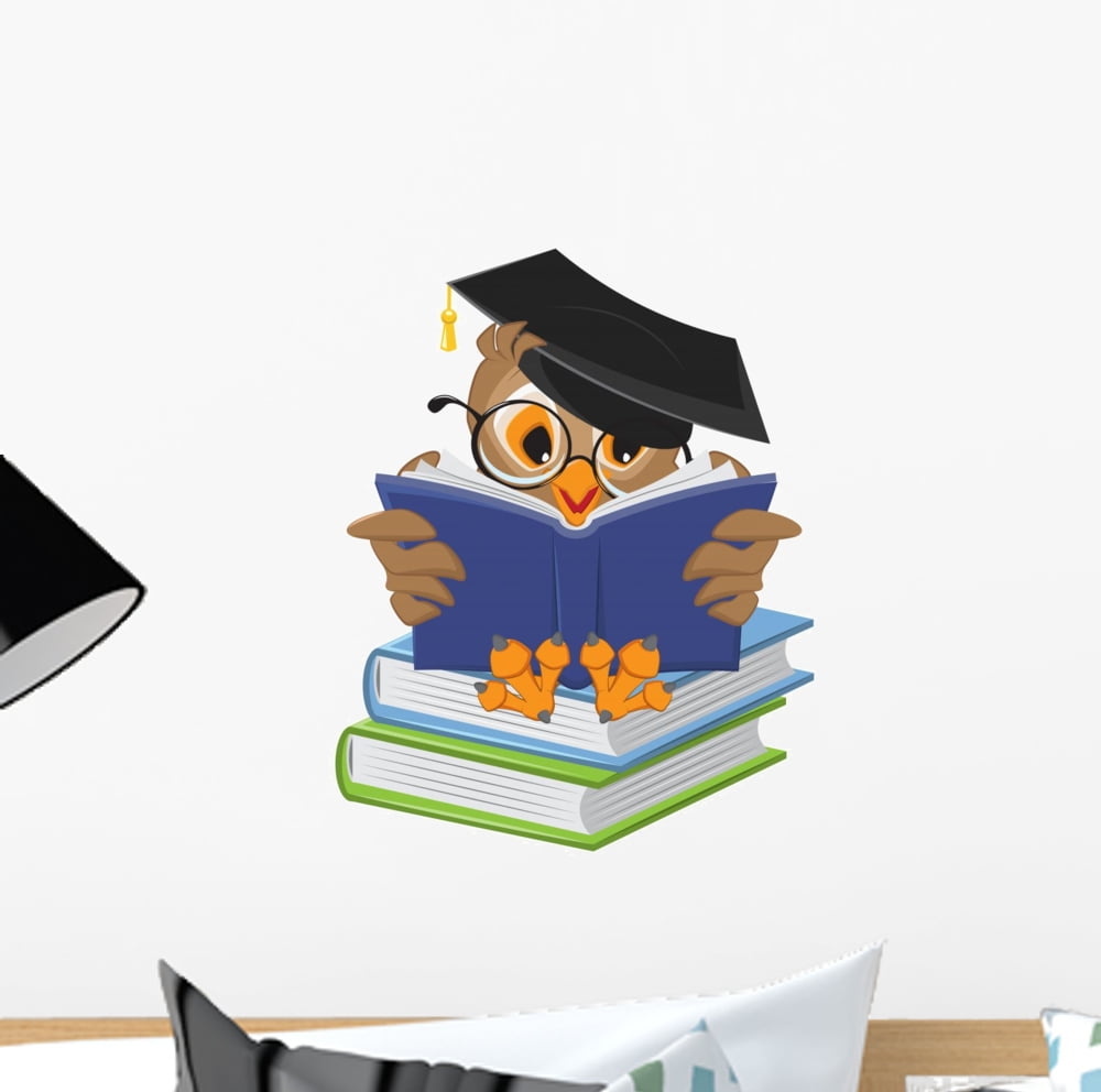 Download Wise Owl Reading Book Wall Decal By Wallmonkeys Peel And Stick Graphic 12 In H X 10 In W Wm148944 Walmart Com Walmart Com