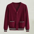 thumbnail image 4 of oqasdz Girls Coats and Jackets Children Knit Cardigan Student Class Fashion Outerwear New Fashion Sweater Uniform Top Coat, 4 of 5