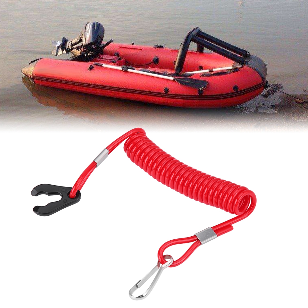 for Yamaha All Series Boat Engine Motor Kill Stop Switch Outboard Engine Ignition Emergency Kill Stop Switch Key Lanyard Rope Clip