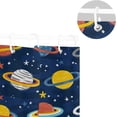 thumbnail image 5 of Coolnut Galaxy Space Planets Shower Curtain Bathroom Decor Watercolor Shower Curtain Sets Fabric Cloth Bathroom Curtains with Hooks 60x72 Inch, 5 of 6