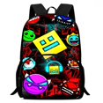 thumbnail image 3 of Mochilas para niños Angry Geometry Dash, regalo de cumpleaños para estudiantes, mochilas escolares para niños y niñas, mochila duradera de gran capacidad para acampar, 3 of 4