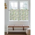 thumbnail image 2 of Sage Green Spring Floral 2 Panel Kitchen Curtains for Small Windows, Elegant Farmhouse Flowers Birds Watercolor Bathroom Tier Curtain, Short Window Treatment for Bedroom/Living Room 55"x36", 2 of 6