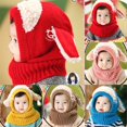 thumbnail image 5 of Winter Toddler Warm Hat Scarf Kids Girls Boys Warm Woolen Coif Hood Scarf Scarves Caps Hats, 5 of 5