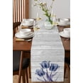 thumbnail image 3 of Table Runner Purple Tulips Floral Table Decoration for Kitchen Dinning Wood Grain Purple Flowers Table Decoration for Indoor Outdoor Party Wedding Decor 13x72inch, 3 of 7
