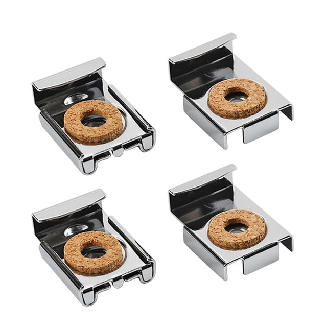 GUOOL 4 Pieces Mirror Clips Fix Clips Mirror Mounting Clips Set Mirror Hanger Clips argent