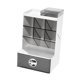 thumbnail image 3 of Organizador de almacenamiento de inserción oblicua, soporte de escritorio para lápices, pinceles de maquillaje En blanco y negro, 3 of 9