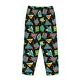 thumbnail image 5 of Naloa Geometric Dinosaur Print Women’s Ultra-Soft Comfy Pajama Lounge Pants with Pockets & Drawstring, 5 of 8