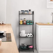 4 Tier Bathroom Storage Rack Wire Shelving Unit Organizer, Black