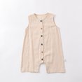 thumbnail image 2 of MEZZALL Boys Romper Jumpsuit For Summer Casual Wear Button Closure Sleeveless Design For Everyday Use Ideal For Ages 1 To 3 Comfortable And Relaxed Fit Cute Toddler Wear, 2 of 4