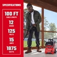 thumbnail image 2 of Cable de extensión CRAFTSMAN Heavy-Duty de 100 pies, 15 A/1875 W/125 V, 2 of 9