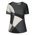 thumbnail image 3 of Chemises à Manches Courtes pour Femmes Mode pour Femmes Confortable Décontracté Col Rond Haut Imprimé à Manches Courtes Blouse Blouses à Manches Courtes pour Femmes Hauts à Manches Courtes pour Femmes Blouse à Manches Courtes pour Femmes, 3 of 7