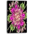 thumbnail image 2 of Fleurs Fractales Parfaites en Rose et Vert - Impression sur Toile Florale, 2 of 3