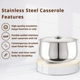 thumbnail image 5 of Stainless Steel Casserole, HotPot, chapati Box/chapati Container/hot case (4000 ml X-Large) - 258 x 258 x 165 mm, 5 of 6