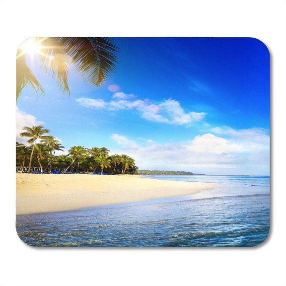 SIDONKU Barbados Summer Tropical Beach Peaceful Vacation Goa Fiji Bahamas Mousepad Mouse Pad Mouse Mat 9x10 inch
