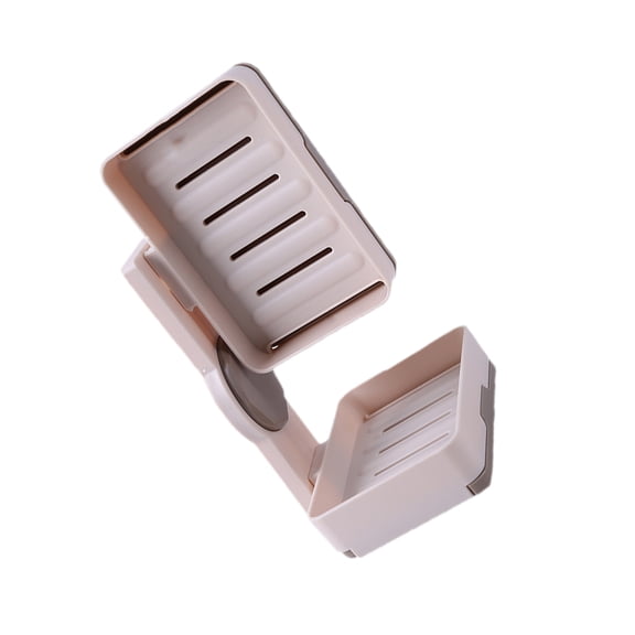 LOLIPPYY Wall Mounted Khaki Double Layer Soap Dish for Bathroom and Kitchen