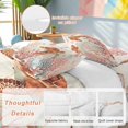 thumbnail image 6 of Brown Sea Turtles Twin Size Comforter Set, Summer Ocean Red Marine Life Corals Shells Bedding for All Seasons, 4 Pcs Bed Set, 1 Quiltcover (68"x86") ,1Sheet(67"x116"), 2Pillowcases (30"x20"), 6 of 12